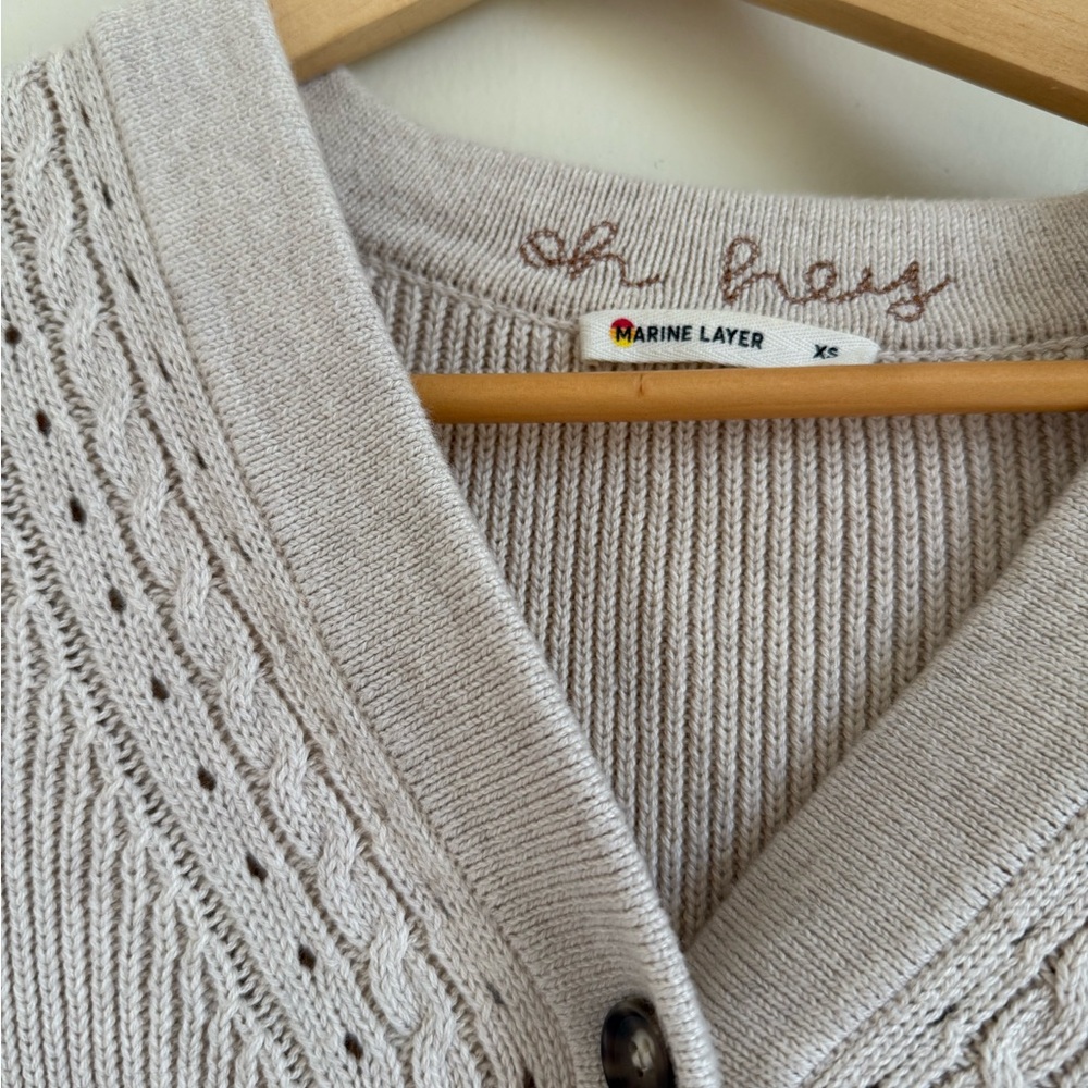 Marine Layer Women's Light Beige Sweater - Picture 2 of 3
